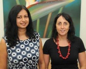 Money Matters Initiatives Manager Praveena Sharma (left) and Step Up Loans worker Kelly Gulliver (right)